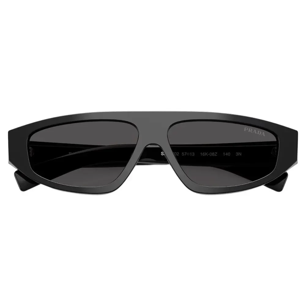 New PRADA Sunglasses Black Gray Lens 57-13-140 Authentic Prada - Picture 5 of 6